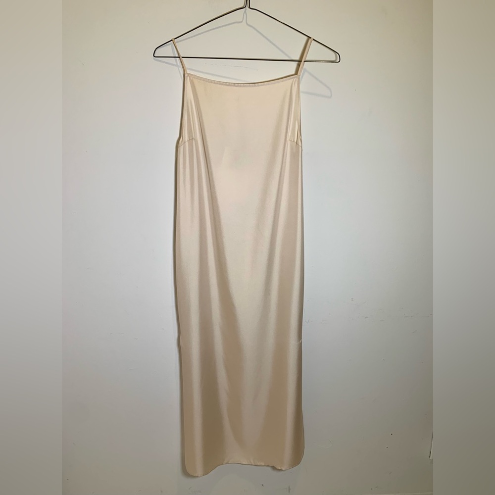 LouLou Studios Sulum Silk Dress in Cream Rose